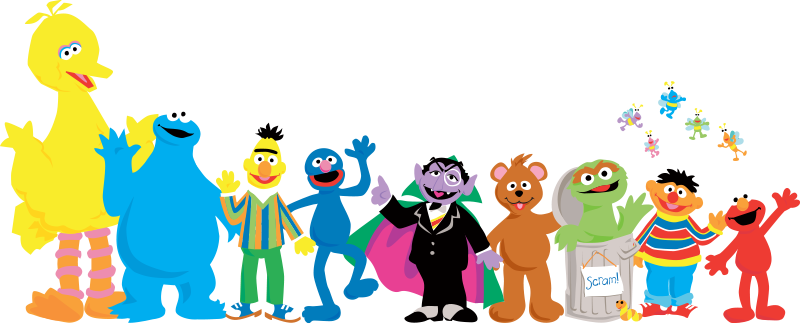 Cutout Sesame Street Characters used for inspiration